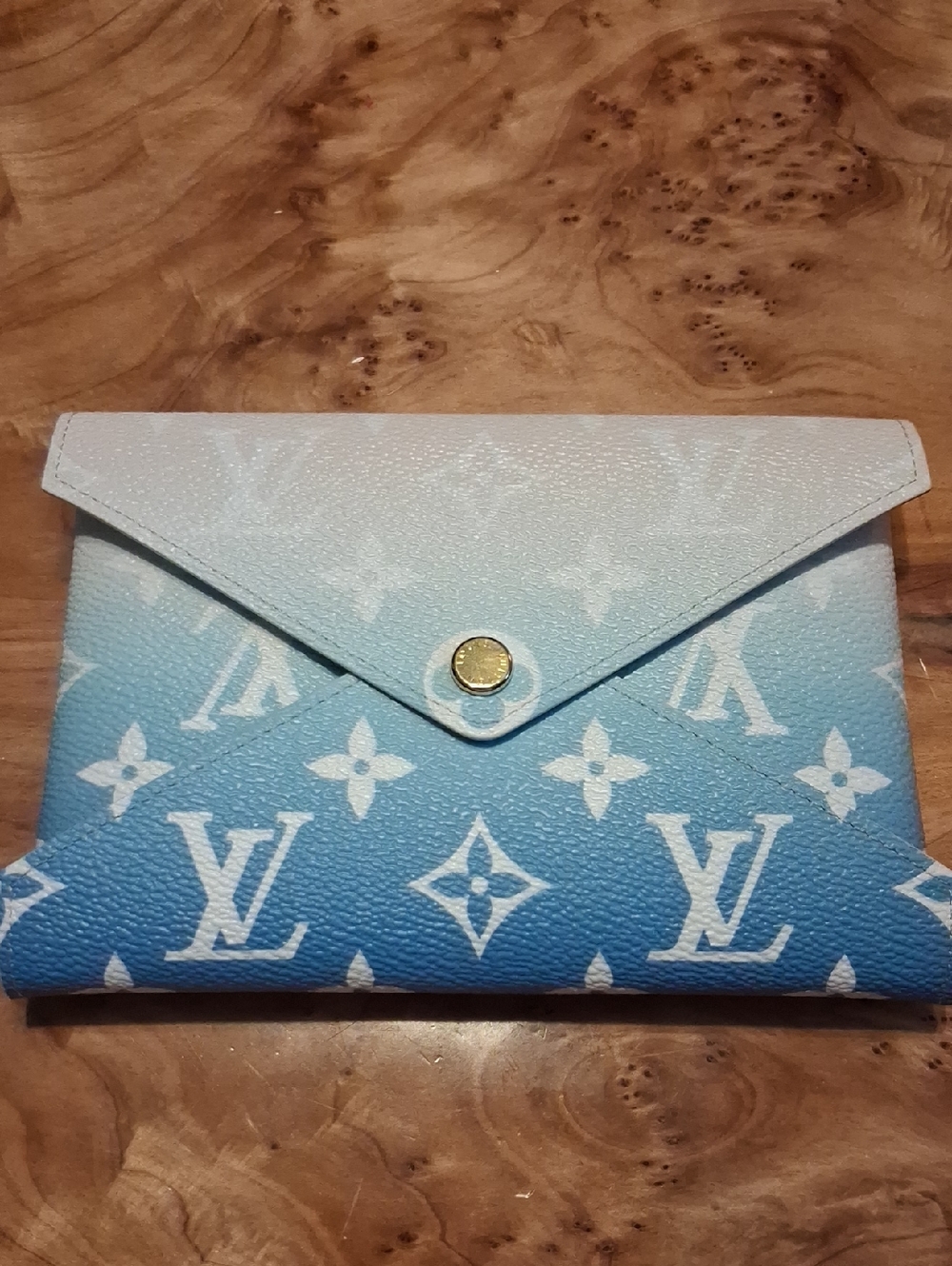 Louis Vuitton Blue Gradient Monogram Envelope Wallet
